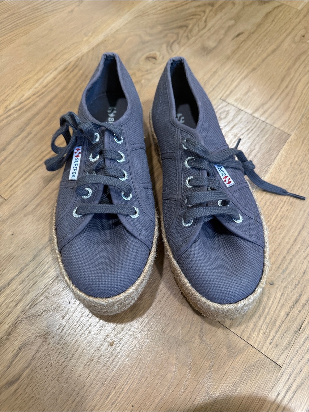 Superga Women's Navy Canvas Espadrille Sneakers